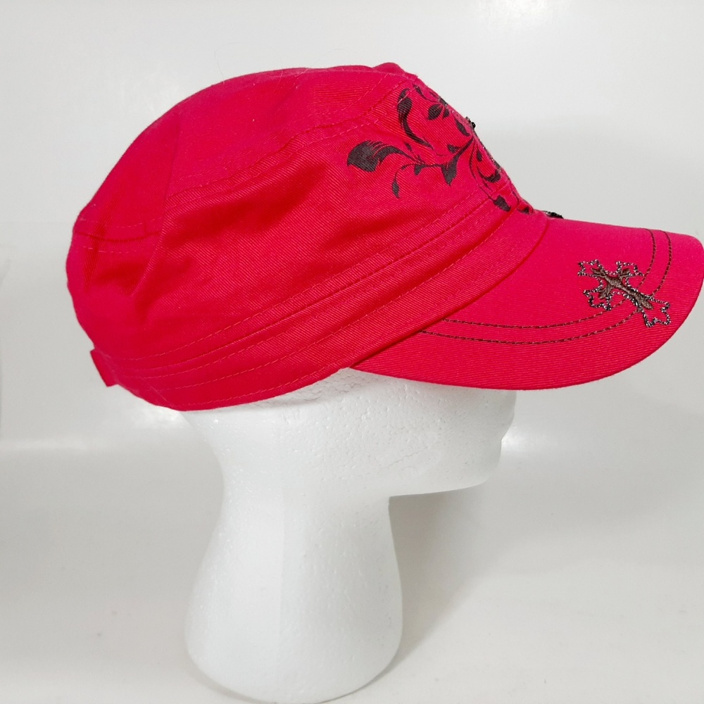 Kbethos Women's Cap Hat Cross Embellished Pink One - Picture 4 of 8